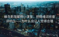 蜂鸟影院案例小课堂：把情绪词密度讲明白——为什么会让人觉得合理