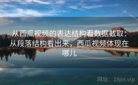 从西瓜视频的表达结构看数据截取：从段落结构看出来，西瓜视频体现在哪儿