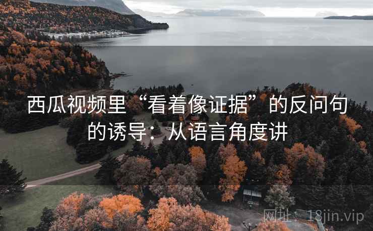 西瓜视频里“看着像证据”的反问句的诱导:从语言角度讲 西瓜视频里“看着像证据”的反问句的诱导:从语言角度讲
